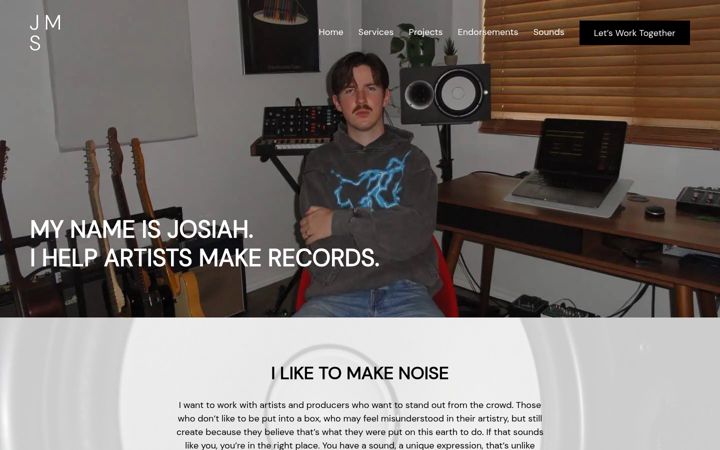 Screenshot of josiahmarkslagh.com