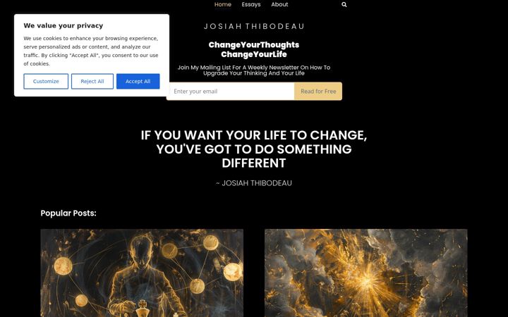 Screenshot of josiahthibodeau.com