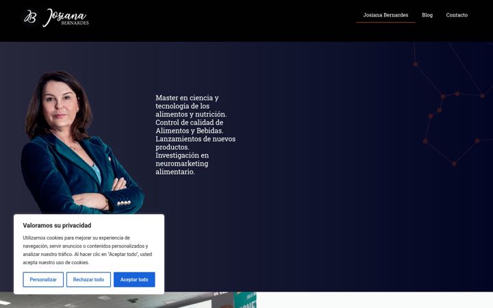 Screenshot of josianabernardes.com