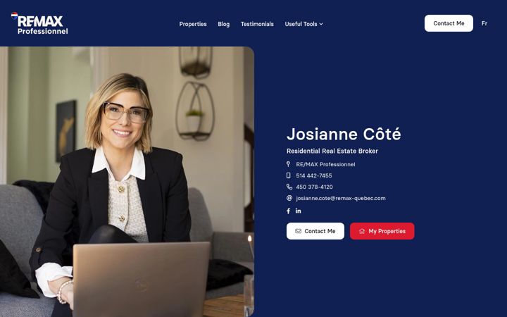 Screenshot of josiannecourtierimmobilier.com