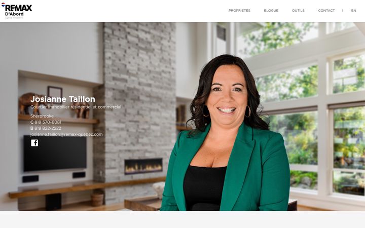 Screenshot of josiannetaillon.com