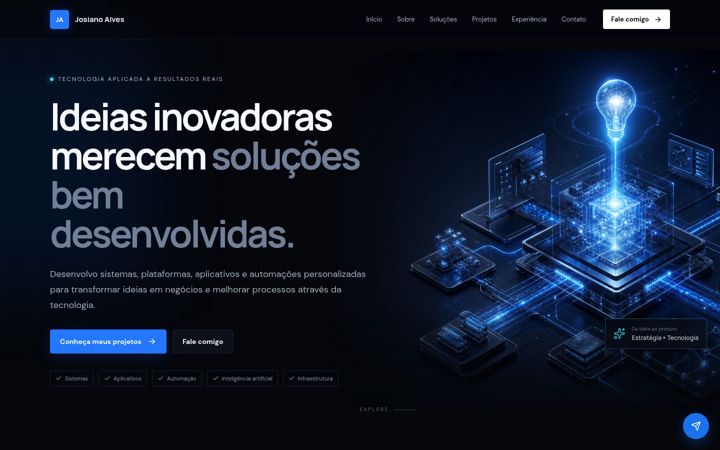 Screenshot of josianoalves.com