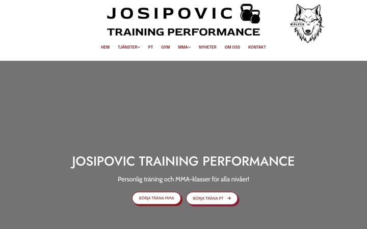 Screenshot of josipovictraining.se