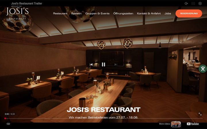 Screenshot of josis-restaurant.de