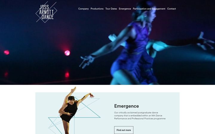 Screenshot of jossarnottdance.com