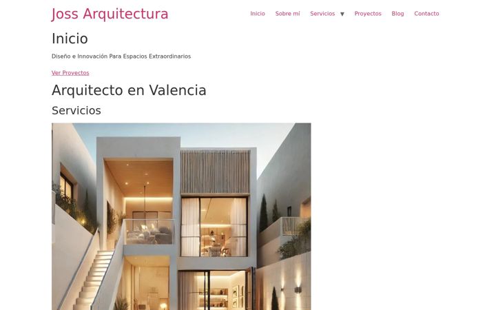 Screenshot of jossarquitectura.com