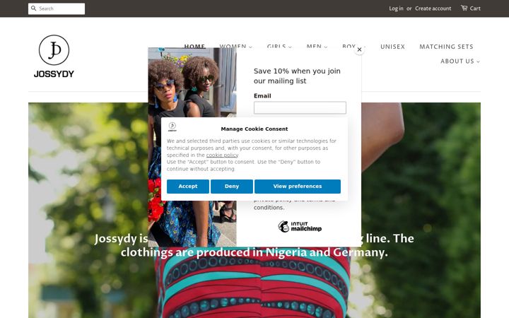 Screenshot of jossydy.com