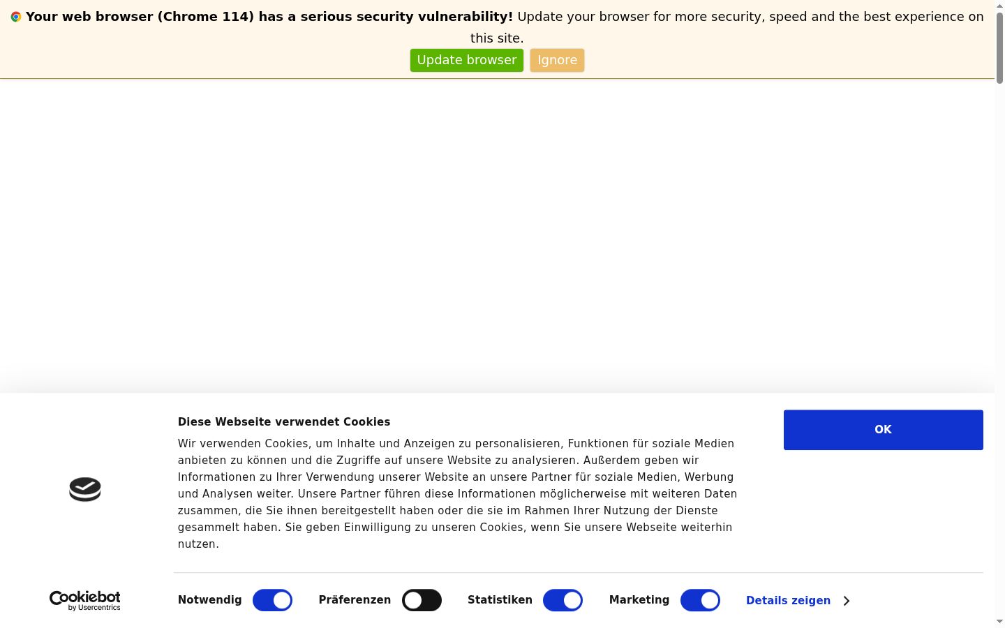 Screenshot tal-banner tal-kunsens muri qabel kwalunkwe interazzjoni