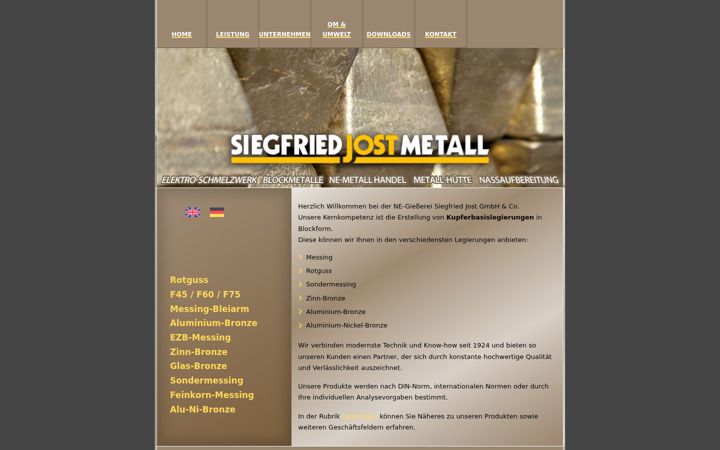 Screenshot of jost-metall.de