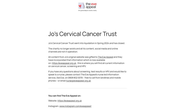 Screenshot of jostrust.org.uk