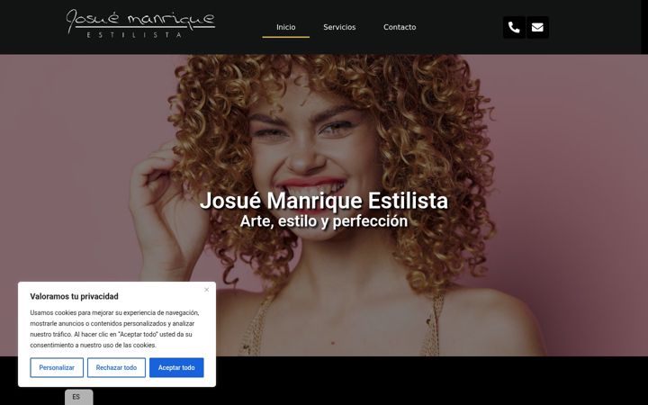 Screenshot of josuemanriqueestilista.com