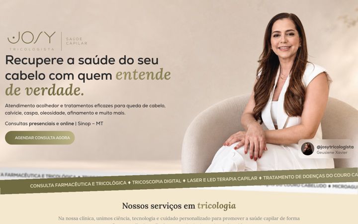 Screenshot of josytricologista.com.br
