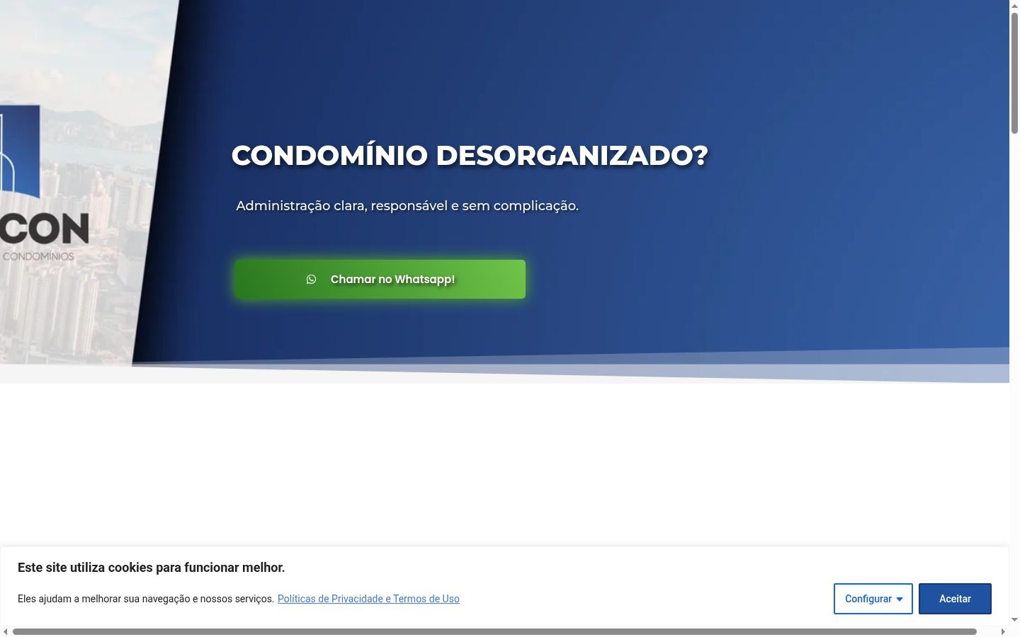 Captura de pantalla del banner de consentimiento mostrado antes de cualquier interacción