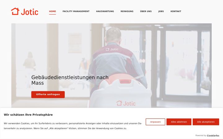 Screenshot of jotic-reinigung.ch