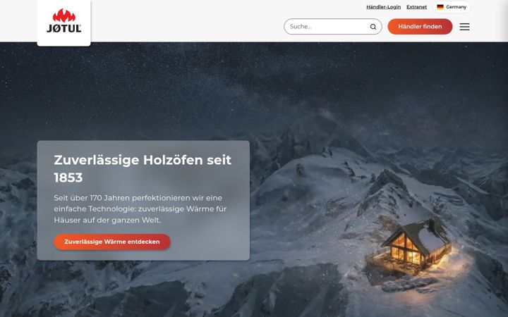 Screenshot of jotul.de