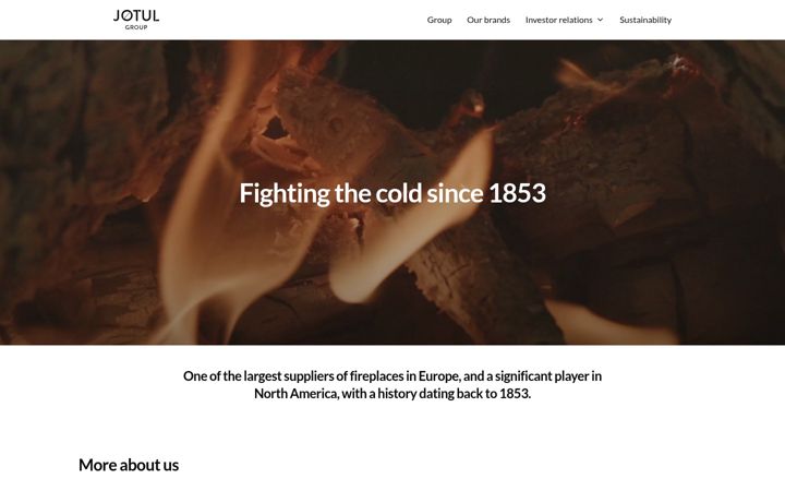 Screenshot of jotulgroup.com