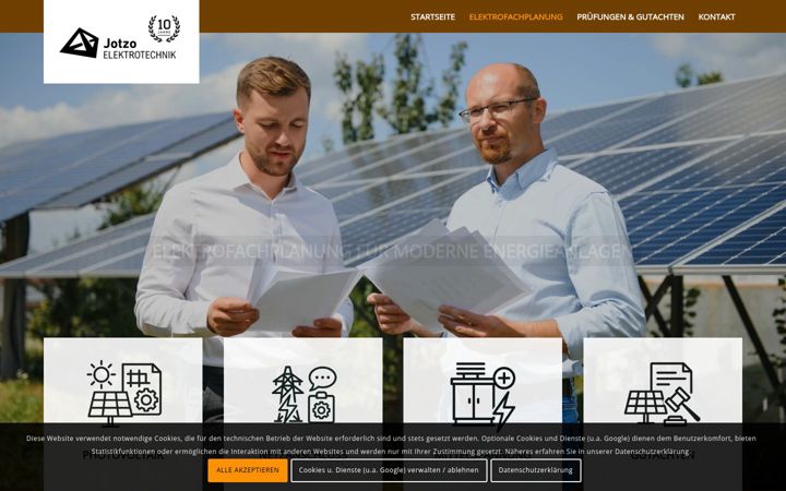 Screenshot of jotzo-elektro.de