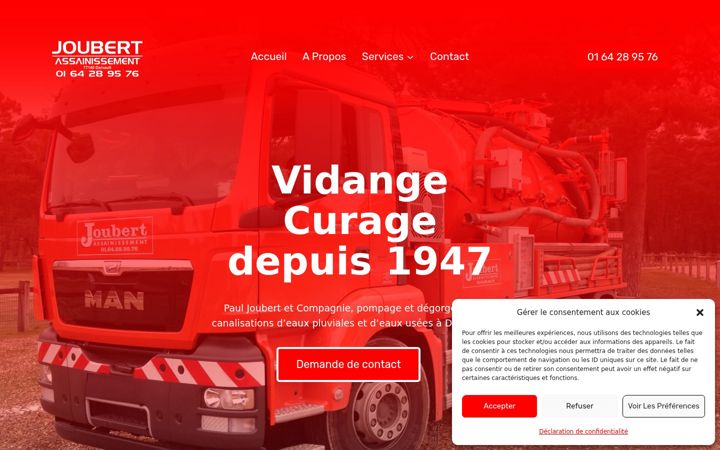 Screenshot of joubertassainissement.com