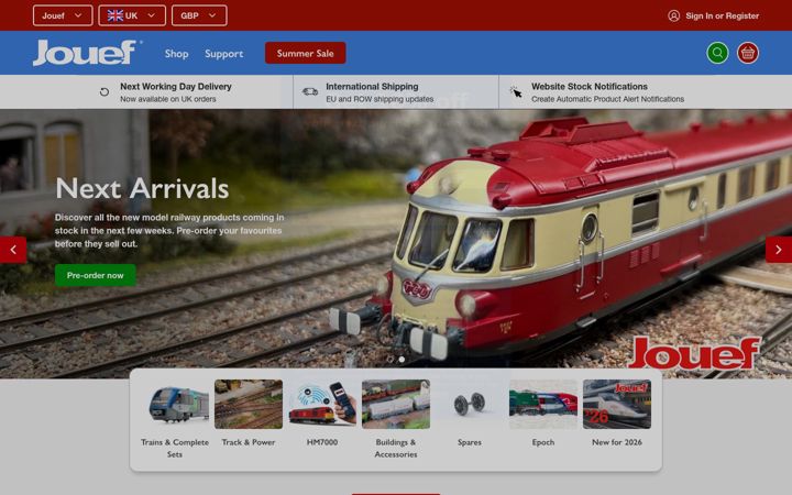 Screenshot of jouef.com