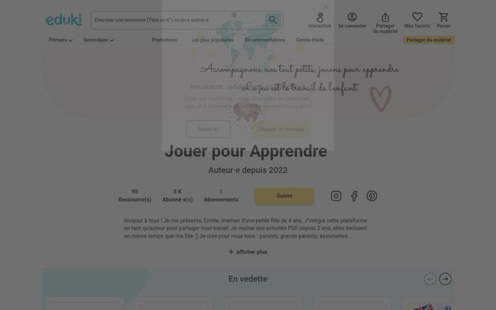 Screenshot of jouer-pour-apprendre.fr
