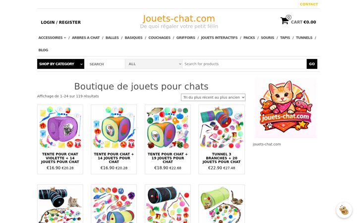 Screenshot of jouets-chat.com