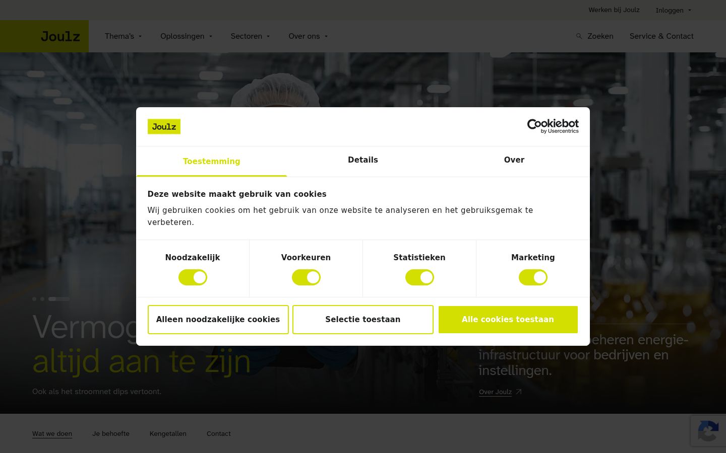 Snímek obrazovky baneru souhlasu zobrazeného před jakoukoli interakcí
