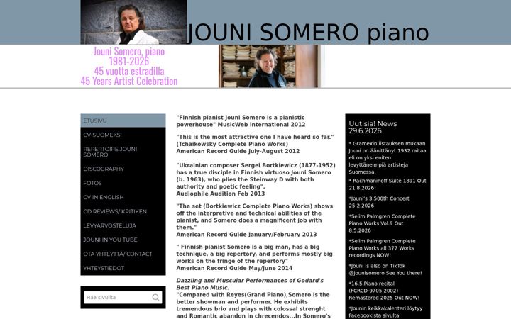 Screenshot of jounisomero.com