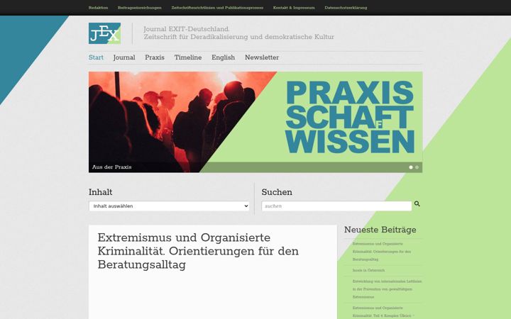 Screenshot of journal-exit.de