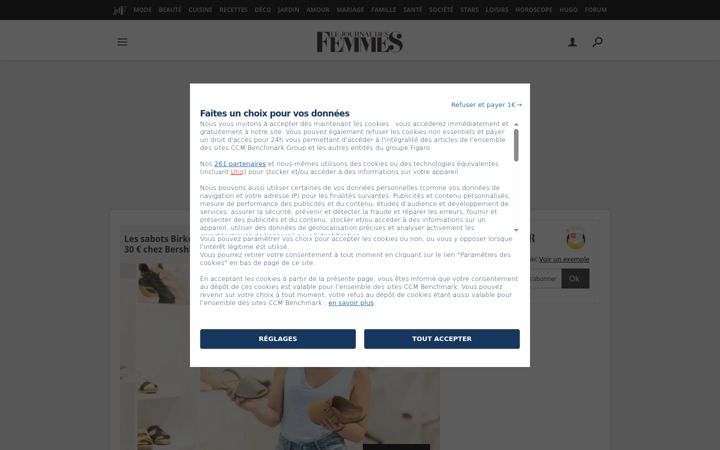 Screenshot of journaldesfemmes.com