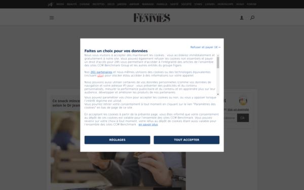 Screenshot of journaldesfemmes.fr