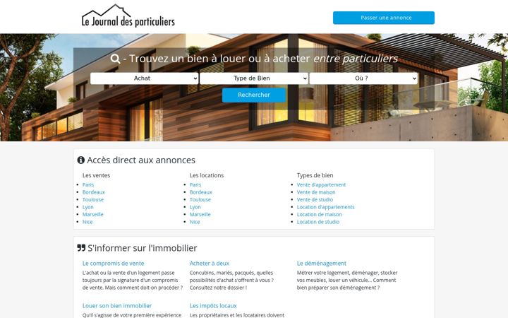 Screenshot of journaldesparticuliers.com