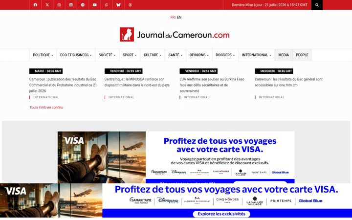 Screenshot of journalducameroun.com