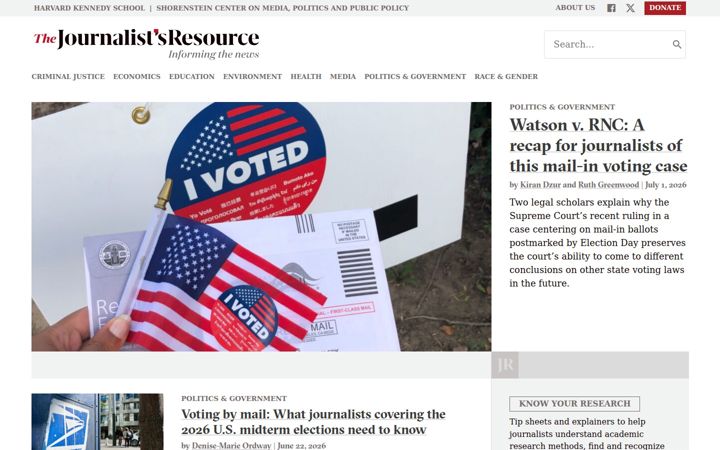 Screenshot of journalistsresource.org