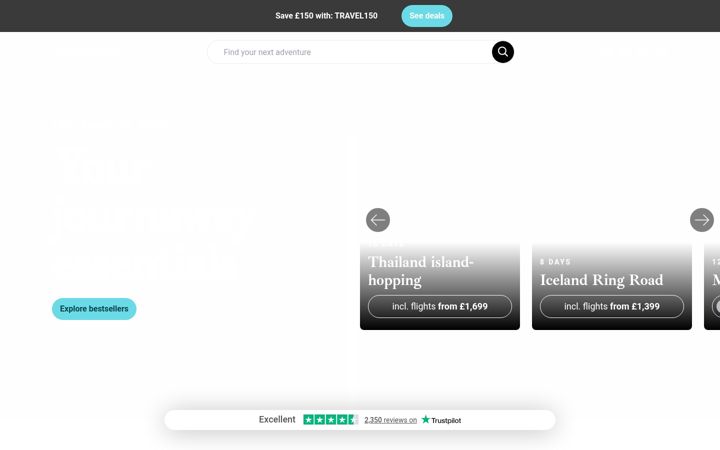 Screenshot of journaway.com