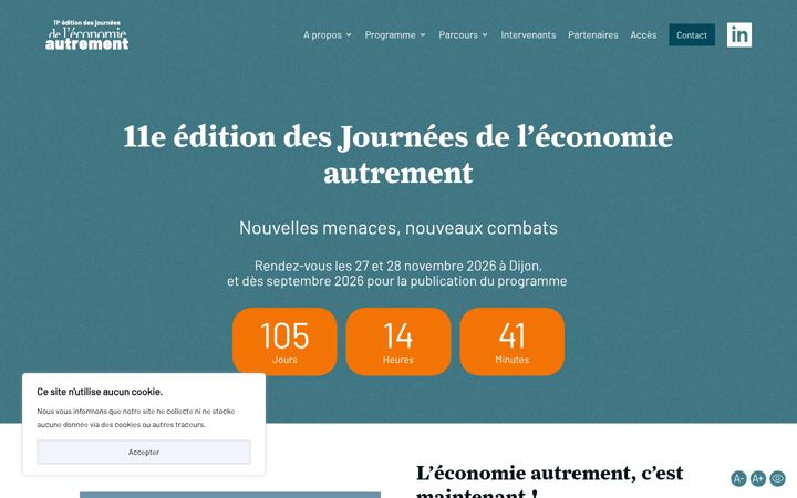 Screenshot of journeeseconomieautrement.fr