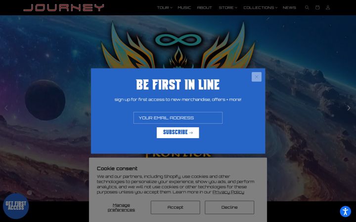Screenshot di journeymusic.com