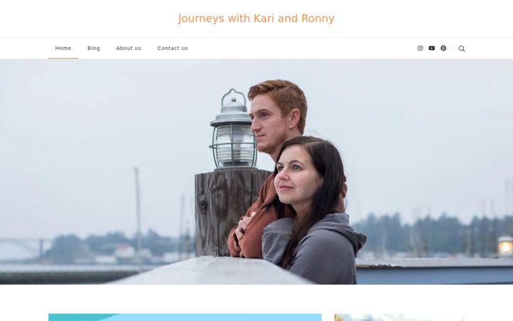 Kuvakaappaus sivustosta journeyswithkariandronny.com