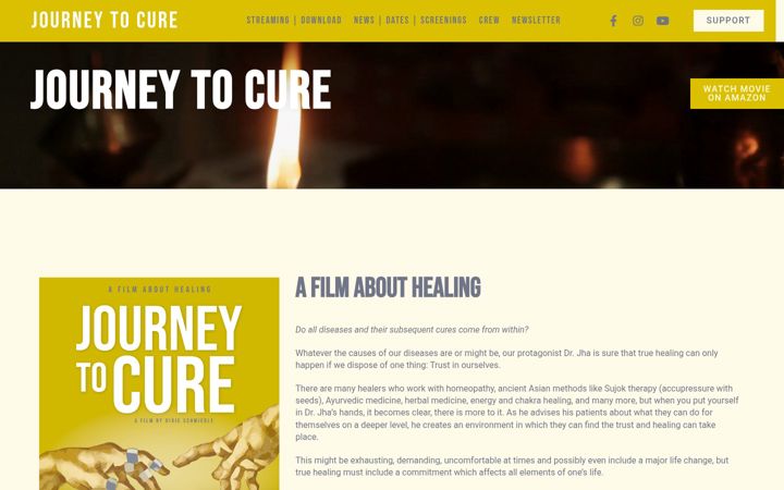 Screenshot of journeytocure.com