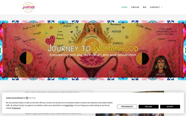 Capture d'écran de journeytowomanhood.org