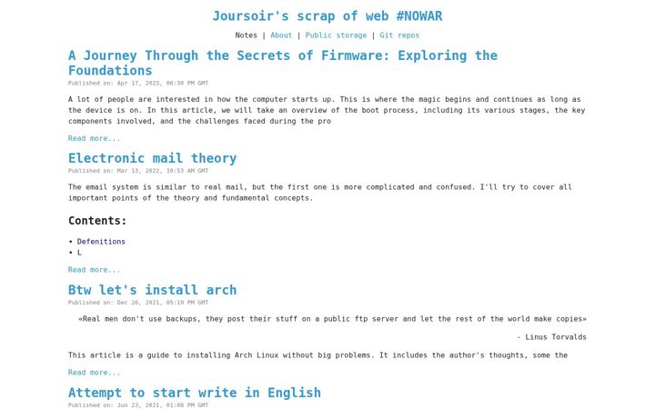 Screenshot von joursoir.net