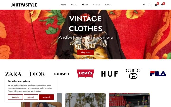 Screenshot of joutyastyle.com
