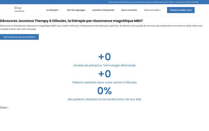 Screenshot of jouvencetherapy.fr