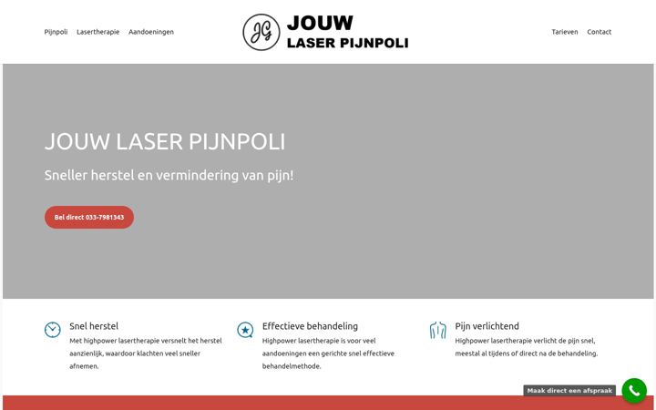 Screenshot of jouwlaserpijnpoli.nl