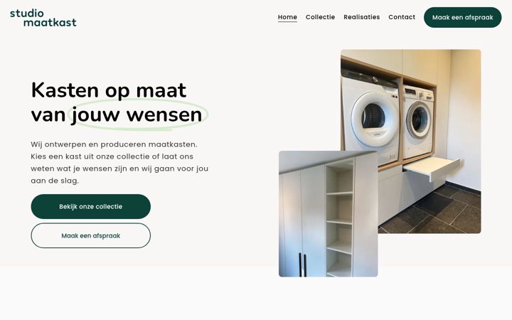 Screenshot of jouwmaatkast.be