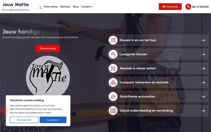 Screenshot of jouwmattie.nl