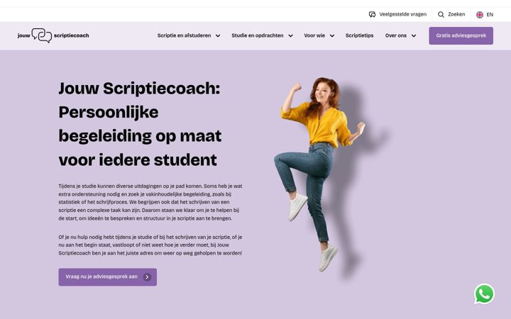 Screenshot of jouwscriptiecoach.com