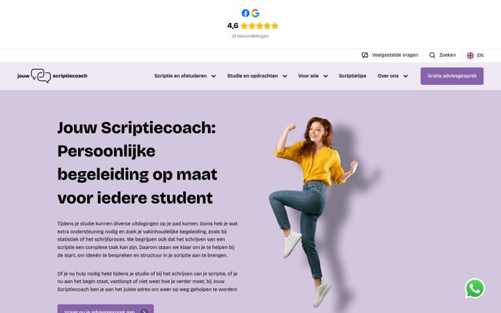 Screenshot of jouwscriptiecoach.nl