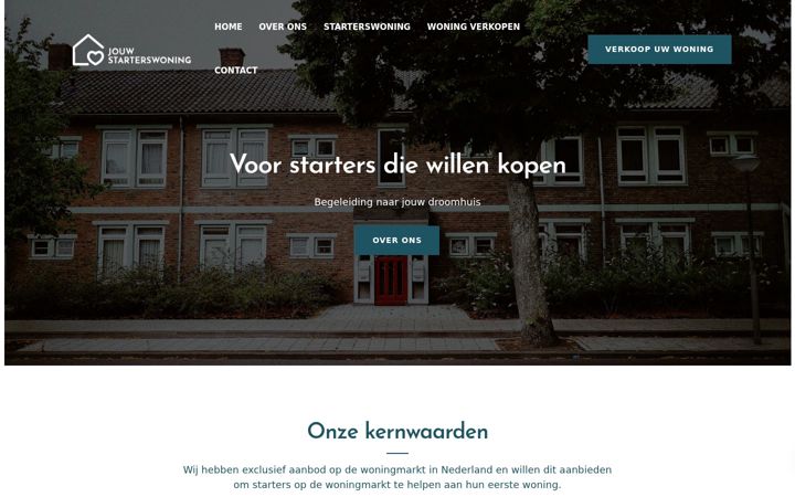 Screenshot of jouwstarterswoning.nl