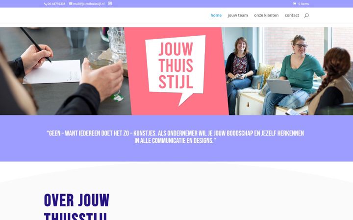 Screenshot of jouwthuisstijl.nl