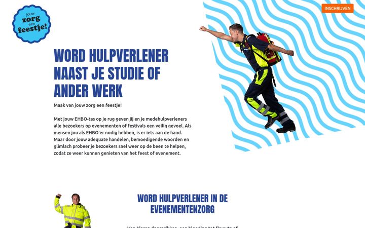 Kuvakaappaus sivustosta jouwzorg-eenfeestje.nl
